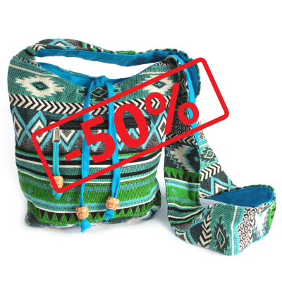 Jacquard Bag - Teal Sling Bag
