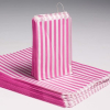 10x14 in. Candy Stripe Bags (1000) Pink