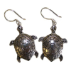 Silver and gold earrings