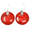 Silver Earrings 925 - Disc Disc decor