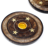 Mango Wood Disc 10cm (Cone and Incense)