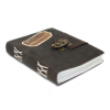 Leather Black Confessions with Lock Notebook (7x5 )