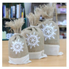 Danish Pouch Set of 3 - White and Snowflake