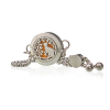 Aromatherapy Jewellery Chain Bracelet - Cat and Flowers - 20mm