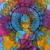 Double Cotton Bedspread Wall Hanging - Peaceful Buddha
