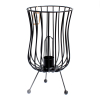 Tall Salt Rock Brazier Lamp, Cable, Bulb, White Salt