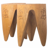 Interlocking Table Stool set of 2 - Natural