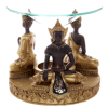 Gold and Brown Thai Buddha Oil and wax Burner With Glass Mosaic