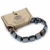 Magnetic Hematite Shamballa Bracelet - Tiger Eye Cuboids