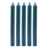 Solid Colour Dinner Candles - Rustic Teal - Pack of 5