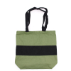 Two Tone Cotton Bag - 38x42x12cm - Green and Black - 10oz