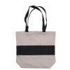 Two Tone Cotton Bag - 38x42x12cm - Grey and Black - 10oz