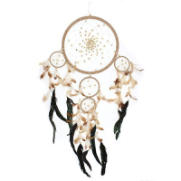 Bali Dreamcatchers - Large Round - Cream, Coffee, Choc