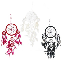 Bali Dreamcatchers - Large Round - Black, White, Red