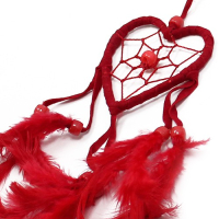 Bali Dreamcatchers - Small Heart - Black, White, Red