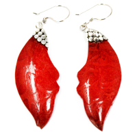Silver Earrings 925 - Leaf Drop