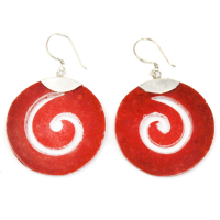 Silver Earrings 925 - Scroll Design