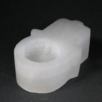 Selenite Hamsa Candle Holder 
