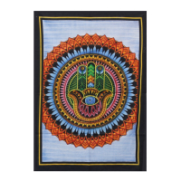 Hand brushed Cotton Wall Art - Hamsa