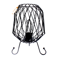 Mesh Salt Rock Brazier Lamp, Cable, Bulb, White Salt