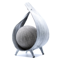 Natural Coconut Lamp - Grey wash Wrap over