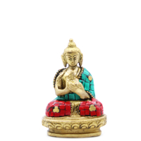 Brass Buddha Figure - Blessing - 7. 5cm