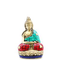 Brass Buddha Figure - Hands Up - 7. 5 cm