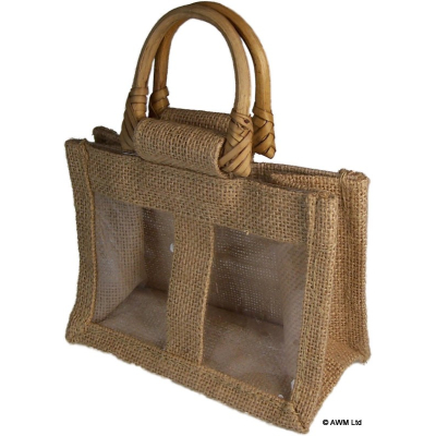 Two Jar Jute Gift Bag - Natural