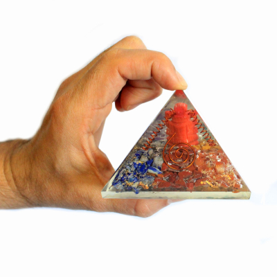 Lrg Orgonite Pyramid 70mm - Ganesh