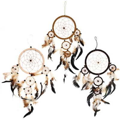 Bali Dreamcatchers - Large Round - Cream, Coffee, Choc