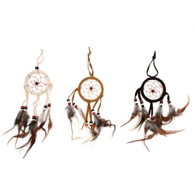 Bali Dreamcatchers - Small Round - Cream, Coffee, Choc