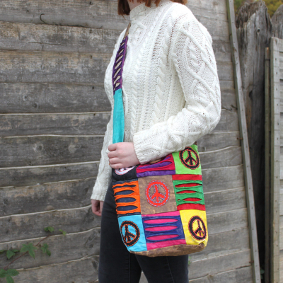 Ethnic Sling Bag - Teal Om