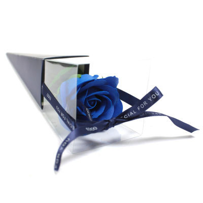Soap flower Single Rose - Blue Rose