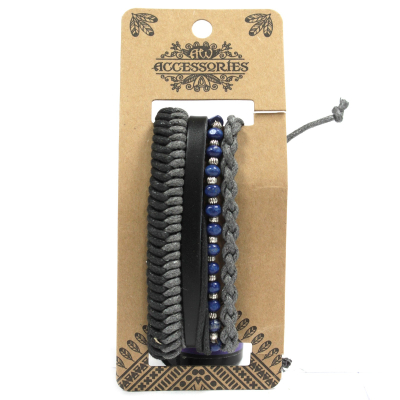 Men s Bracelet Sets - Black and Macho (asst)