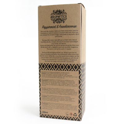Peppermint and Frankincense Essential Oil Reed Diffuser 200ml
