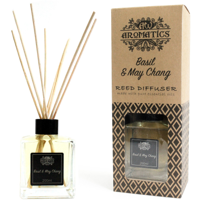 Basil and May Chang Essential Oil Reed Diffuser 200ml
