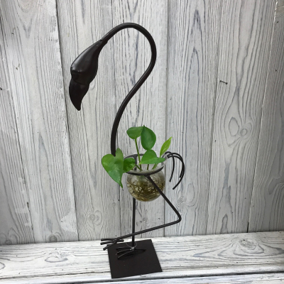 Hydroponic Home decor - Tall Flamingo One Pot Stand