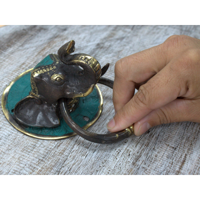 Brass Door Knocker - Stags Head