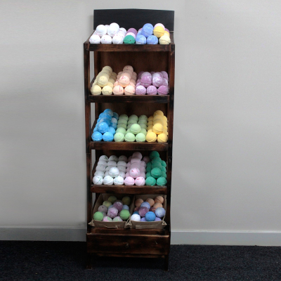 Bath Bomb 5 Shelf Display - Brown wash