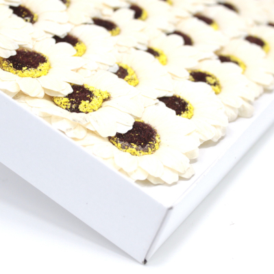 Craft Soap Flowers - Sml Sunflower - Ivory
