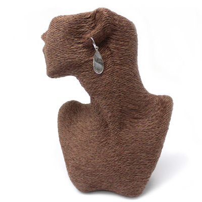 Shell and Silver Earrings - Teardrop- Mop