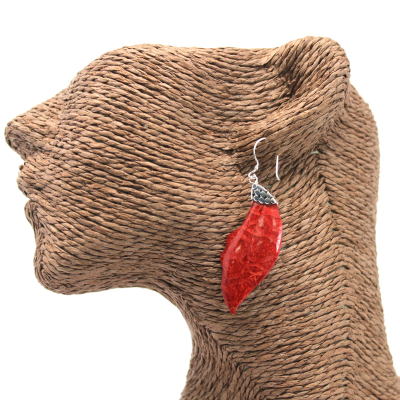Silver Earrings 925 - Leaf Drop