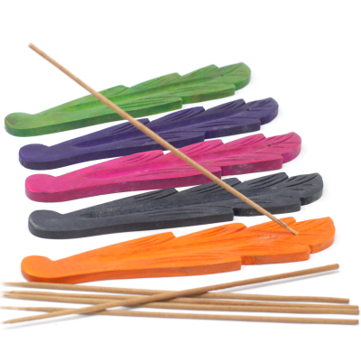 Leaf Coloured Ash catcher 10 - Mango Wood