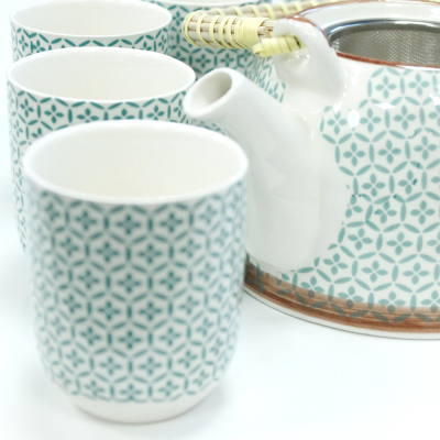 Herbal Teapot Set - Green Mosaic