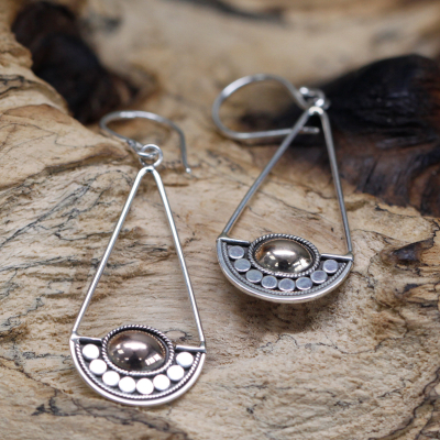 Silver and Gold Earring - Luna Balance