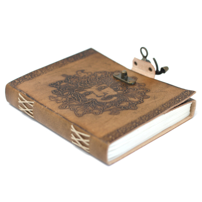 Leather Greenman Notebook (6x8 )