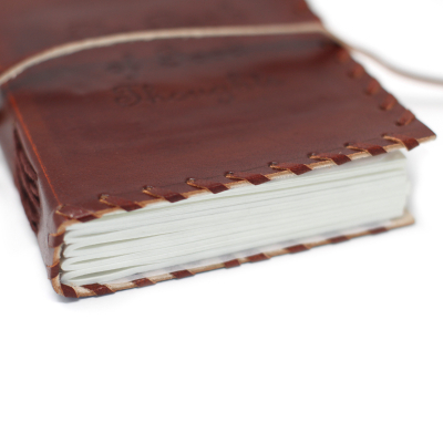 Leather Book of Thoughts with Wrap Notebook (6x4 )