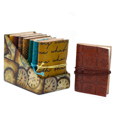 Mini Assorted Leather Notebook (4x3 ) - 1 piece
