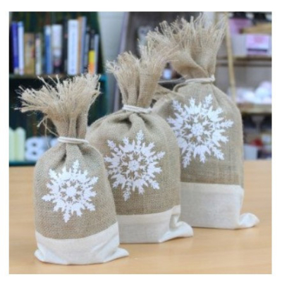 Danish Pouch Set of 3 - White and Snowflake