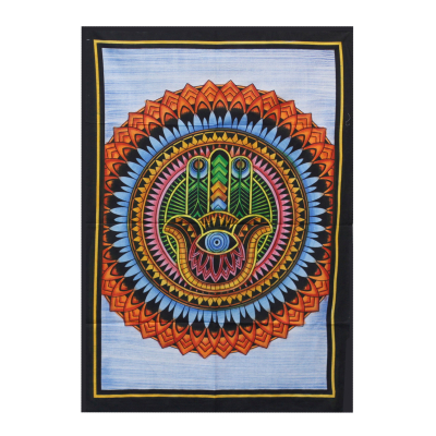 Hand brushed Cotton Wall Art - Hamsa